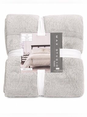 Max Studio Home King Faux Fur Quilt